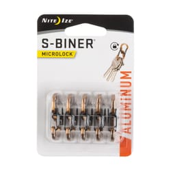 Nite Ize MicroLock Aluminum Brown S-Biner