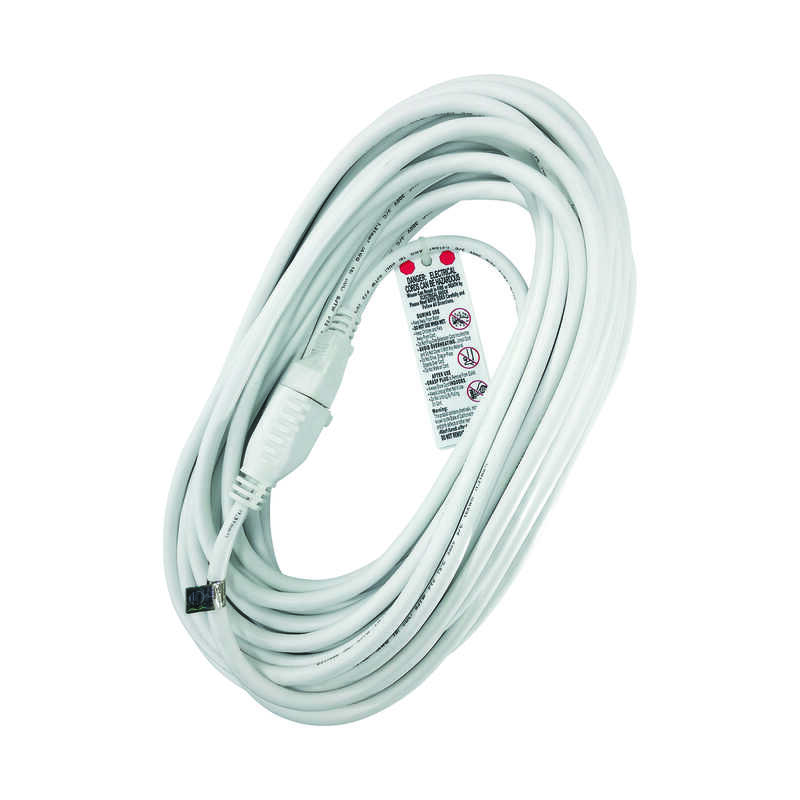 Ace Outdoor 50 ft. L White Extension Cord 16/3 SJTW Ace