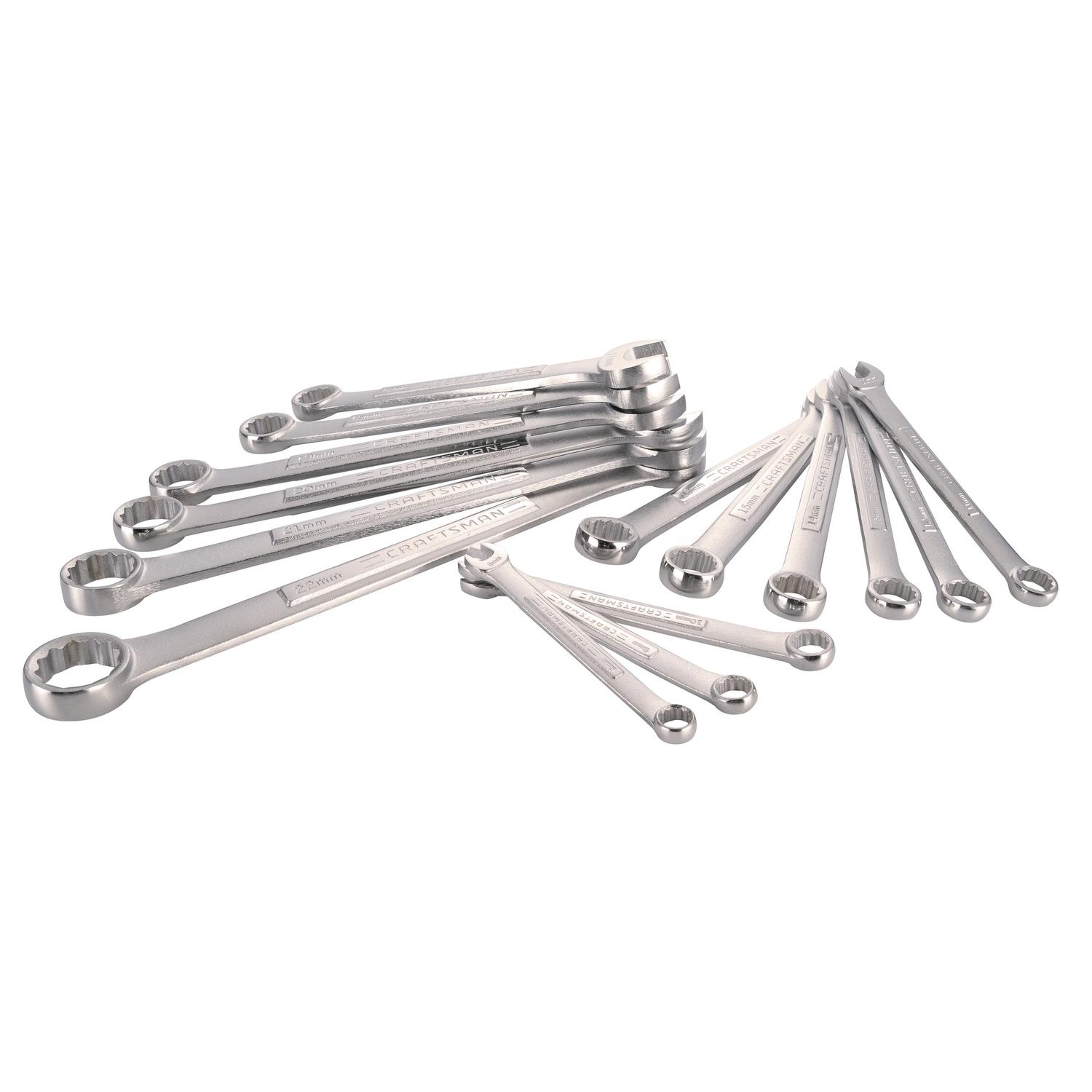 Craftsman 12 Point Metric Combination Wrench Set 15 pc Sansujyuku sansujyuku.com