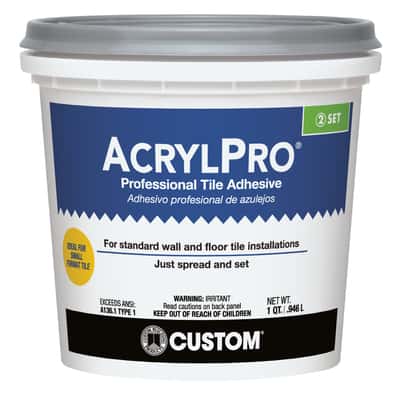 Custom Building Products Acrylpro Ceramic Tile Adhesive 1 Qt Ace Hardware