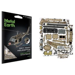 Metal Earth Uh-1 Huey Helicopter 3D Model Kit Multicolored