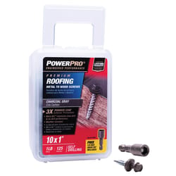 HILLMAN Power Pro No. 10 Ga. X 1 in. L Hex Drive Washer Head Coarse Roofing Screws