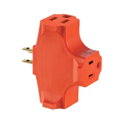 Leviton Polarized 3 outlets Outlet Adapter 1 pk