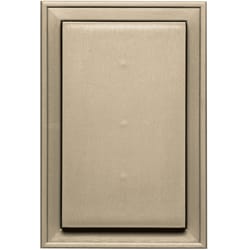 Builders Edge 12 in. H X 8 in. W X 1-1/2 in. L Prefinished Almond Vinyl Mounting Block