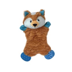 Boss Pet Pet Park Blvd Multicolored Plush Flatties Fox Dog Toy 1 pk