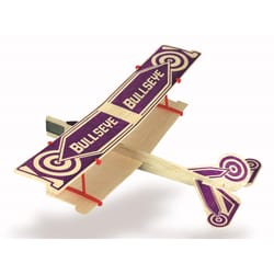 Guillow's Bullseye Biplane Flying Plane Natural/Purple