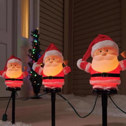 Celebrations Incandescent Clear 6 in. Santa Pathway Decor