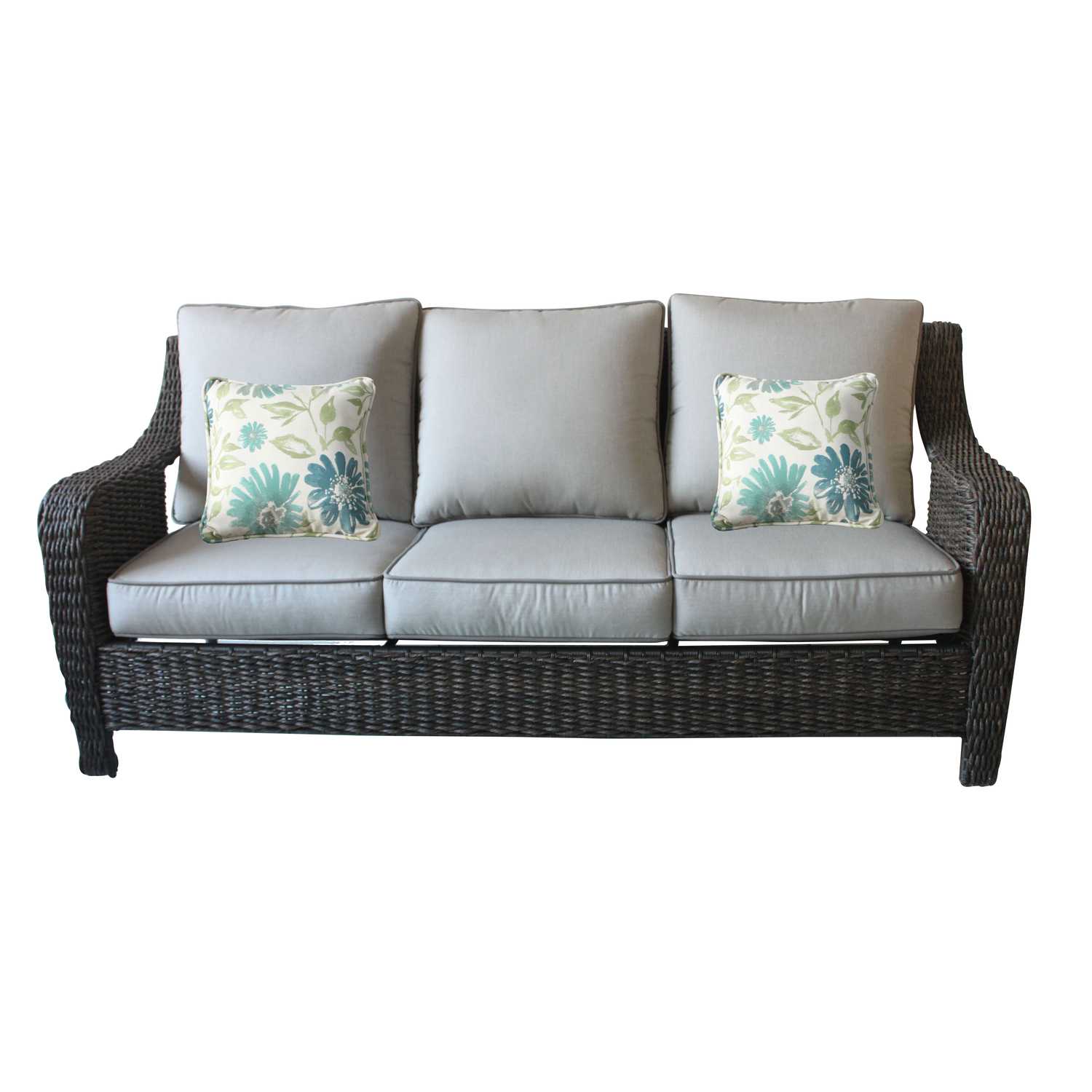 Living Accents 3 Brown Aluminum Sofa Gray Ace Hardware 