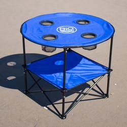 Rio Brands Plastic Blue 28 in. Round Foldable Picnic Table