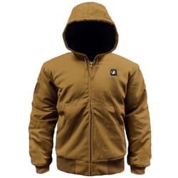 ActionHeat XXXL Long Sleeve Unisex Hooded Work Jacket Brown