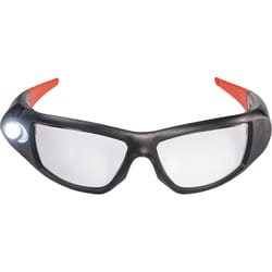 Coast SPG500 Anti-Fog Safety Glasses with LED Light Clear Lens Black/Red Frame 1 each