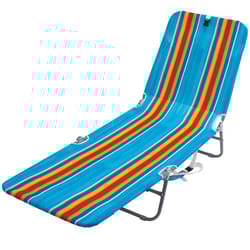 Rio Brands Silver Steel Frame Foldable Chaise Lounge Multicolored