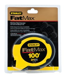 Stanley FatMax 100 ft. L X 0.38 in. W Compact Wide Blade Long Tape Measure 1 pk