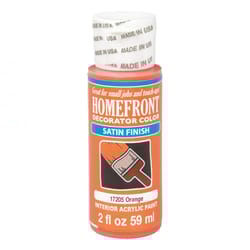 Homefront Decorator Color Satin Orange Hobby Paint 2 oz