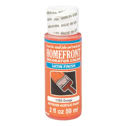 Homefront Decorator Color Satin Orange Hobby Paint 2 oz