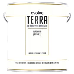 Evolve Terra Eggshell White Paint and Primer Exterior and Interior 1 gal