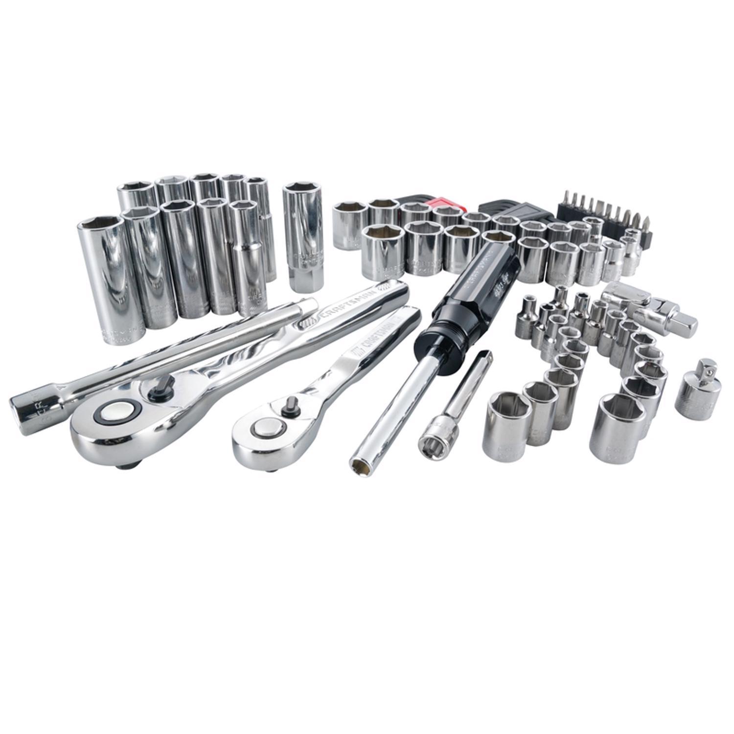 Craftsman 1/4 and 3/8 in. drive Metric and SAE 6 Point Driver Mechanic’s Tool Set 83 pc Uae Electronic uaeelectronic.com