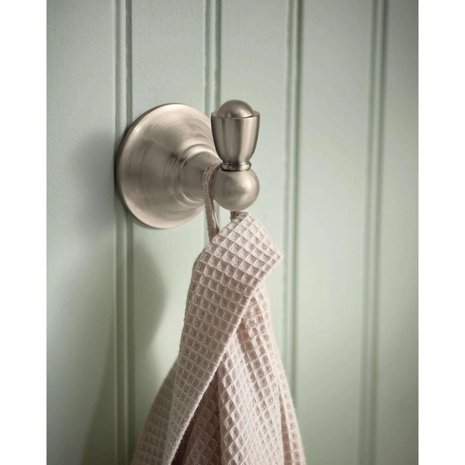 Moen Mason Satin Nickel 2-Hook Wall Mount Towel Hook in the Towel