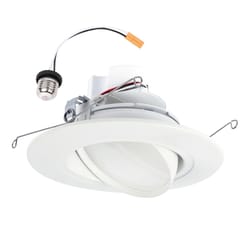 Halo White 5/6 in. W LED Recessed Lighting Gimbal 8.8 W