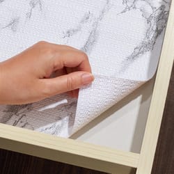 Con-Tact 4 ft. L X 18 in. W Pearl Marble Non-Adhesive Grip Liner