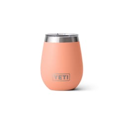 YETI Rambler 10 oz Lowcountry Peach BPA Free Wine Tumbler with Lid