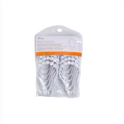 Kenney White Plastic Shower Curtain Rings 12 pk - Ace Hardware