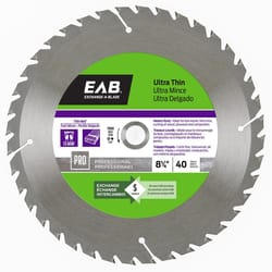 Exchange-A-Blade 8-1/4 in. D X 5/8 in. Ultra Thin Carbide Tipped Finishing Saw Blade 40 teeth 1 pk