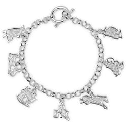 Montana Silversmiths Women's Charms of Champions Rodeo Silver Bracelet Water Resistant