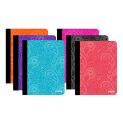 Bazic Products 9-3/4 in. W X 7-1/2 in. L College Ruled Stitched Assorted Paisley Composition Book