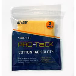Makrs Pro-Tack 18 in. W X 36 in. L Yellow Cotton Tack Cloth