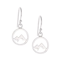 Montana Silversmiths Women's Mountain Majesty Charm Circle Silver Earrings Brass Water Resistant