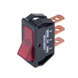 Calterm 20 amps Rocker Switch Black/Red 1 pk