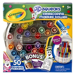 Crayola Pip Squeak Assorted Broad Tip Washable Markers with Tower 50 pk