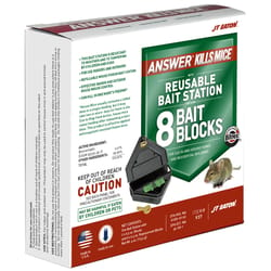 JT Eaton Answer Toxic Bitrex Bait Station and Bait Blocks For Mice 4 oz 1 pk