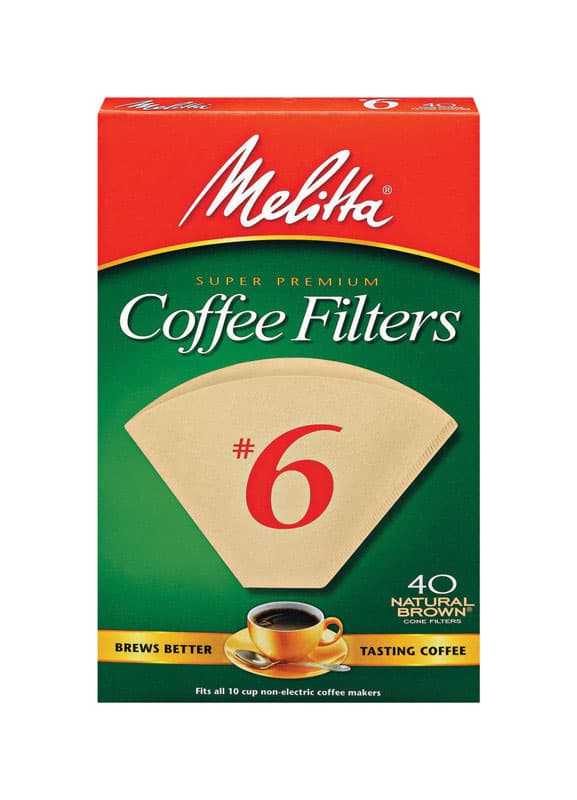 Photos - Other Decoration Melitta 10 cups Brown Cone Coffee Filter 40 pk 626412 