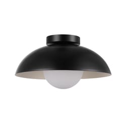 Globe Electric 7.25 in. H X 13 in. W X 13 in. L Matte Black Ceiling Light