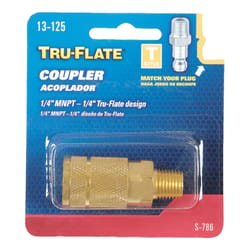 Tru-Flate Brass Quick Change Coupler 1/4 in. Male 1 pc