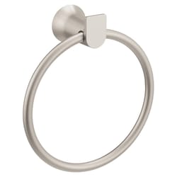 Moen Genta Brushed Nickel Towel Ring 6 in. L Zinc