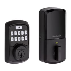 Kwikset Aura Matte Black Metal Bluetooth Keypad Entry Smart Lock