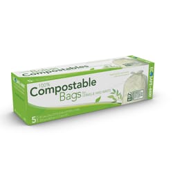 Eco-Safe Compostable 39 gal Lawn & Leaf Bags Twist Tie 5 pk