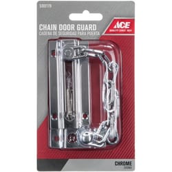 Ace 3.38 in. L Chrome Steel Chain Door Guard