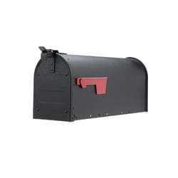 Architectural Mailboxes Admiral Classic Aluminum Post Mount Black Mailbox