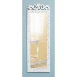Accent Plus 30.5 in. H X 9.875 in. L Blue/White Wood Decorative Wall Mirror
