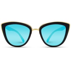 WearMe Pro Black Frame Blue Lens Sunglasses