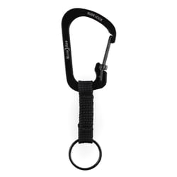 Nite Ize SlideLock 1.5 in. D Stainless Steel Black Carabiner Key Ring