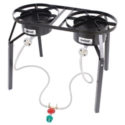 A two-burner propane stove