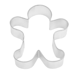 R&M International 3 in. W X 4 in. L Gingerbread Cookie Cutter Silver 1 pc