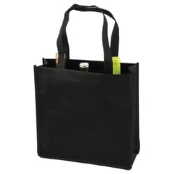 True 3 bottle Black Non-Woven Fabric Wine Tote