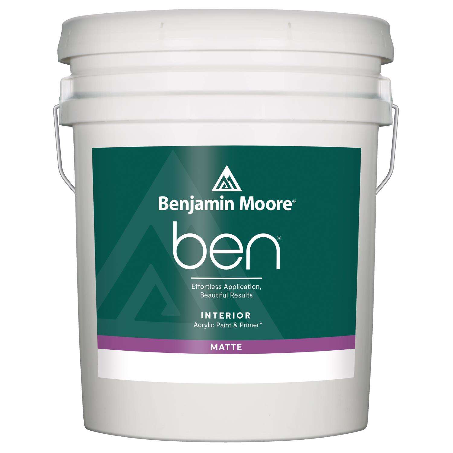 Benjamin Moore Ben Matte Base 1 Paint and Primer Interior 5 gal Ace