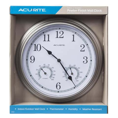 AcuRite Digital Wired Outdoor Silver Thermometer in the Thermometer Clocks  department at